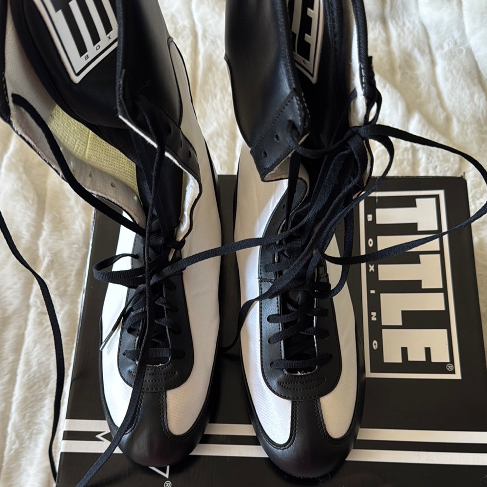 Title Boxing Black and White Men's Athletic Shoes